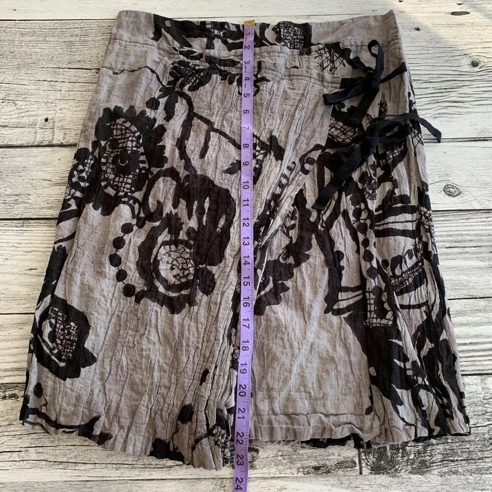 Summum Floral Faux Wrap Lagenlook Skirt - Picture 11 of 12